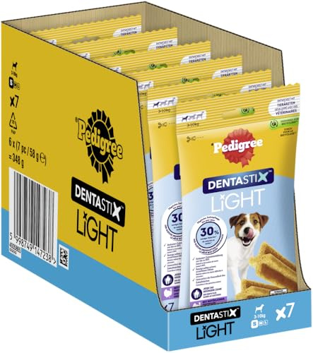 Pedigree Dentastix Light munhygienstavar för små hundar x7 58 g (förpackning med 6)