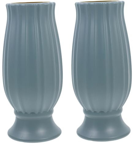 Yardenfun 2 Pezzi Vaso Cimitero Verde per Decorazioni Funebri Portafiori per Commemorare Tuoi Resistente e Spazioso per Fiori Freschi e Artificiali
