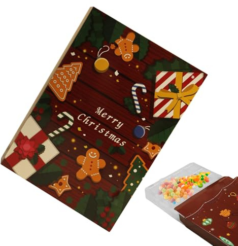 Calendario 'Avvento Vuoto | Scatola Vuota Riempibile 24 Giorni - Decorazione Conto Alla Rovescia Natalizio - Per Ragazzi Ragazze Bimbi Giovani Famiglia Amici Figlio Figlia
