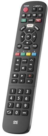 One For All Télécommande de Remplacement Panasonic - Fonctionne avec Toutes Les télévisions Panasonic - Télécommande de Remplacement idéal URC 4914 (Lot de 6)