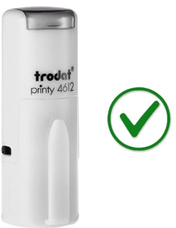 Haken-Stempel✓ Selbstfärbestempel 12x12mm grün klar praktisch für Lehrer Büro Check-in, eierstempel personalisiert, eierstempel