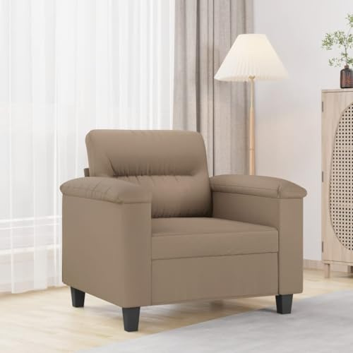 Owoxanthellate Kunstleder-Sessel Cappuccino-Braun 90x77x80 cm Modernes Design Robustes Metallgestell Dicke Schaumstoff-Polsterung für Wohnzimmer Büro Schlafzimmer
