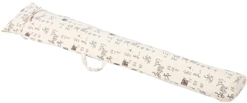 Gepolsterte Guqin Tasche aus Baumwolle Leinen in Weiß | Tragbar mit Griff, Traditionelle Aufbewahrung für Guzheng, Wiederverwendbare Lösung für Unterwegs
