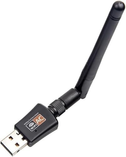 Adaptador WiFi de doble banda de 600 Mbps, 2,4/5 GHz, receptor inalámbrico para portátil, con antena, compatible con Windows 11.10/8/7/XP/Vista, Mac, Linux