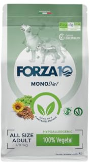 FORZA 10 Cane All Size Adult - 100% Vegetal | alimento secco dietetico completo per cani adulti di tutte le taglie, 100% vegetale, ipoallergenico, Made in Italy, 1 confezione da 1,5kg.