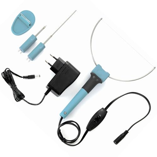 Velleman Taglierina polistirolo 3 in 1 con filo caldo coltello caldo e penna incisore con adattatore 5V e supporto 8W riscaldamento rapido 10s ideale per modellismo hobby e decorazioni