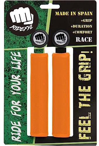 Ridefyl MTB-Griffe - Fahrradlenkergriffe mit RPC-Technologie für Extra Festen Halt und Komfort - Universell & Einfache Montage Fahrradgriffe - Rennrad Lenkergriffe, 330,5mm Durchmesser, 130mm Länge