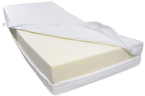 Dibapur® R 45A Kaltschaummatratze, 140 x 200 cm | FEST bis ca. 190 Kg, Doppeltuchbezug, Gesamthöhe ca. 25 cm