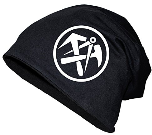 Spaß Kostet Herren Long Beanie Mütze Dachdecker Logo Größe XS - XXL