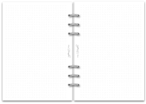 SinnWunder® 50 Blatt Din A5 (14,8 x 21 cm) Premium Notiz-Papier dotted (punktkariert) - Für 6-Ringplaner