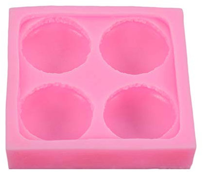 S-TROUBLE Molde de Silicona para Tartas con Forma de Macarons de 4 cavidades, Molde para Galletas de Chocolate, Mousse de Fondant, Herramienta para Hornear