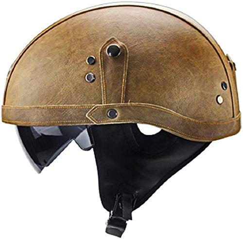 GAOZHE Casco Jet,Aperto retrò Scodella,Adulto Scodella Casco,Casco Scooter,DOT ECE Casco Omologato Scooter Unisex Adulti，Adatto per Street Bike Autobike Endurance, Occhiali Parasole