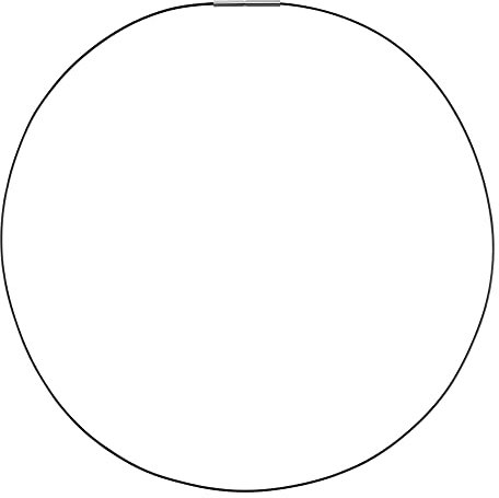 Auroris extra dünne Kette aus Lederimitat schwarz 1mm mit Tunnel-Drehverschluss aus Edelstahl Länge 38 cm