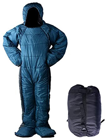 DXDUS Human Walking Sleeping Bag, Adult Full Body Warm 0 Degree, Mummy Style Lightweight Humanoid Sleeping Bag, Outdoor Wearable Warm Sleeping Suit for Men and Women
