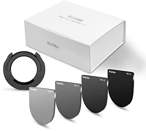 Haida ND-Filter-Set für hintere Linse – ND8, ND16, ND64, ND1000, Neutraldichtefilter-Set mit Adapterring für Tamron SP 15-30 mm f/2,8 Di VC USD