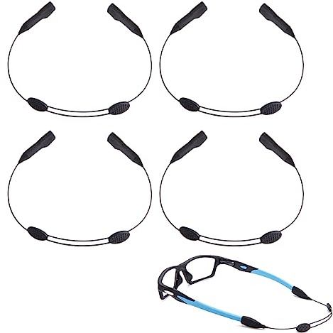 PLABBDPL 4 Piezas Cordones para Anteojos Correas Universales para Porta Anteojos con Tapones Ajustables Accesorios Protección para Anteojos Correa Anti Caída para Sostener Anteojos de Sol Lectura