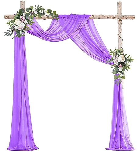 Ghope Cortina de Arco para Boda - Tul Transparente Transversal para Fondo de Ceremonia - Decoración para Fotografía y Fiesta