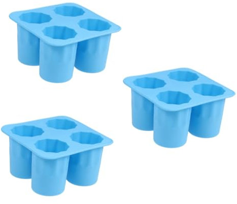 MAGICLULU 3pcs Silicone Ice Cubes Tray Reusable Ice Cube Makers Shape Mold for Party and Summer Cool