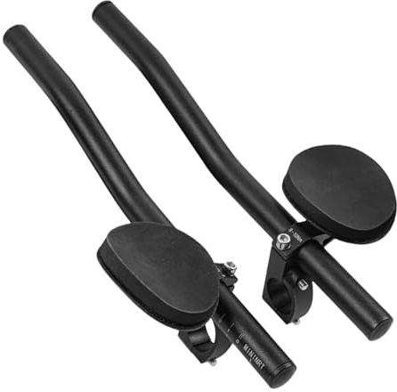Aerodynamische Stangen für Rennrad, aerodynamische Stangen mit Clip, TT Sitzstange für Fahrrad, schwarz, Armlehnenstange mit Clip für zusätzlichen Komfort,
