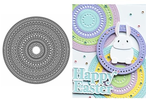 Rundspitzen-Stanzformen für Kartenherstellung, kreisförmige Metall-Stanzformen für Papier-Scrapbooking, DIY-Schablonen für Album, Party, Hochzeit, Festivals, Dekoration