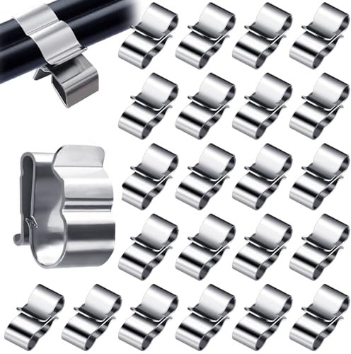 Solarkabel Kabelclips, Solarpanel Kabelklemmen, Anhänger Drahtclips, Edelstahl Solar PV Klemmen für Kabel Management 30 Stück, 22,5 mm