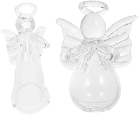 Cabilock Handgemachte Mini-engelfigur Aus Glas Sonnenfänger Engel Auto- Religiöses Ornament Zu Weihnachten
