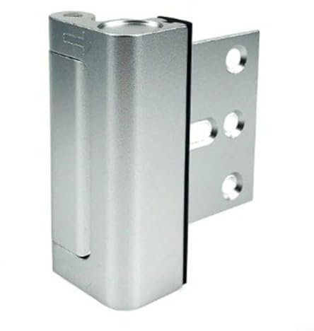EXTRWORY Serrure de porte, serrure de renforcement de porte de sécurité, robuste pour la sécurité à la maison, serrure supplémentaire en aluminium avec protection antivol (argenté)