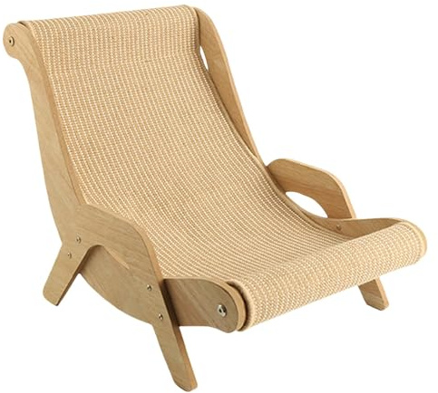 Katzen-Lounge-Sessel - Elegantes Schaukel-Design, Sisalkratzer, multifunktional einsetzbar | Indoor & Outdoor Haustier Strandkorb | Stabiler Katzenkratzstuhl für Balkon, Schlafzimmer, Wohnzimmer