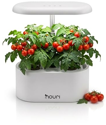 Nouri 5-Pod Smart Garden | mit Salat aus Alten Sorten | Hydroponic System | Smart Garden für Indoor Garten & Indoor Kräutergarten | LED-Pflanzenlampe | Einfache Bedienung