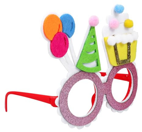 PLAFOPE Geburtstagsparty Brille Filzbrille Zum Geburtstag Kreative Brille Lustige Filzbrille Geburtstags Fotoautomaten Requisiten Geburtstagsbrille Requisiten Alles Zum