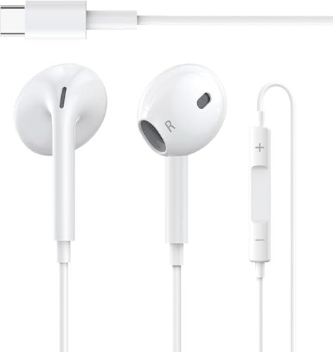 USB C Kopfhörer, HiFi Stereo Ohrhörer mit Mikrofon und Lautstärkeregler,Type C In Ear Kopfhörer, fürOne Plus