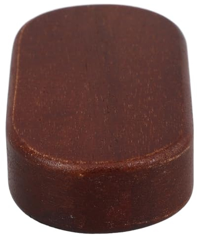 SHINEOFI Bloc Ovale en Bois de Noyer Noir Marron pour Bricolage et Sculpture sur Bois, Base Décorative DIY Élégante et Adaptée la Peinture Artisanale