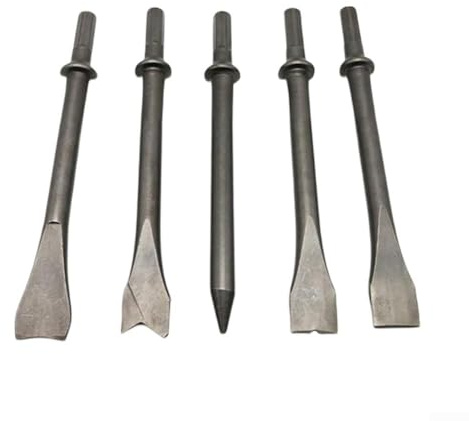5 Stück Druckluft-Meißel in Profiqualität für effektives Entfernen von Bolzen und Metalltrennung