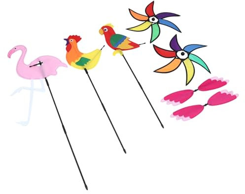 Abaodam 3pièces à Vent Animaux De Dessin Animé Décoration De Jardin pour Garçon Fille Jouet Pelouse avec Effet