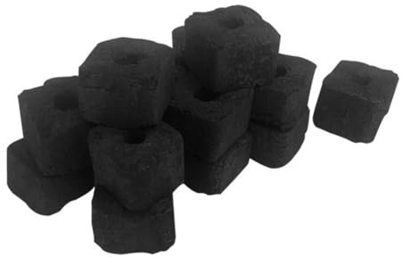 VANZACK Bamboo Charcoal Small Briquettes Smokeless Odorless Charcoal for Indoor Bbq, Hotpot, and Tea Brewing – Fire Pit, 1 Lb Pack, High Heat Retention for Garden and Camping Use