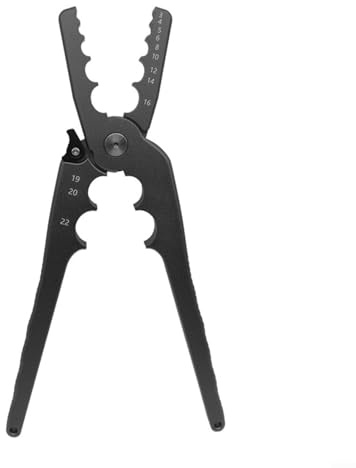 URPIZY CT-301 Alicates para enderezar tubos de cobre y aluminio con 7 ajustes de diámetro de 1/8 a 7/8 pulgadas Herramienta manual para fontanería y tecnología climática (negro)