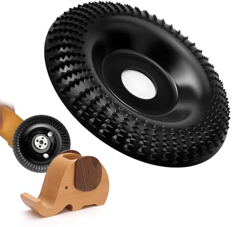 Winkelschleifer Holzschnitzscheibe, 115 mm Holzschleifscheibe für Winkelschleifer, Schleifen Formscheibe, Schleifer für Schleifer mit 22,23 mm Dorn Schneiden Modellierung Formen Polieren