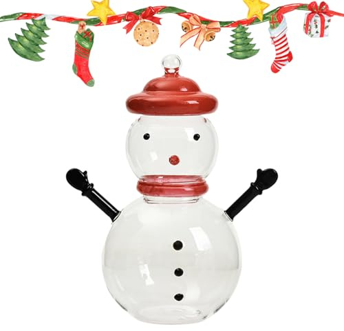 Tarro De Galletas Navideño Envase Organizador De Muñeco De Nieve Para