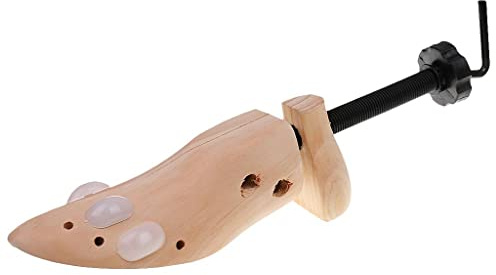 Barella in legno per scarpe da uomo, taglia 40-46, con tappi di riduzione della pressione per scarpe strette, vesciche, alluce valgo, lunghezza e larghezza regolabili