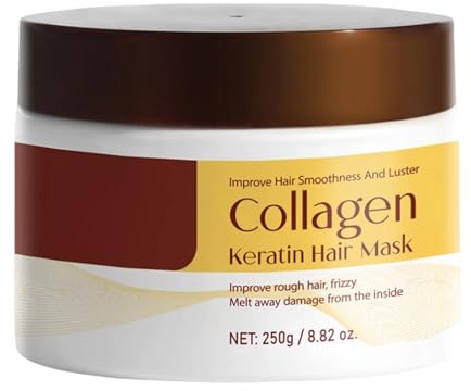 Kollagen Keratin Hair Maskss, 250 g Revitalisierende Feuchtigkeitscreme, trockene Haarcreme, Kollagen, Haarmasken, Haarglätten, Trockenes Haar, für Hotel, Salon, Tour Daily Travel