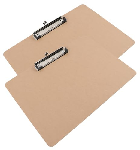 SAFIGLE Set 2 Pezzi Clip per Scrittura in Legno Mdf Spesso, Multiuso e Flessibile, per Ufficio e Archiviazione Documenti Superficie Resistente