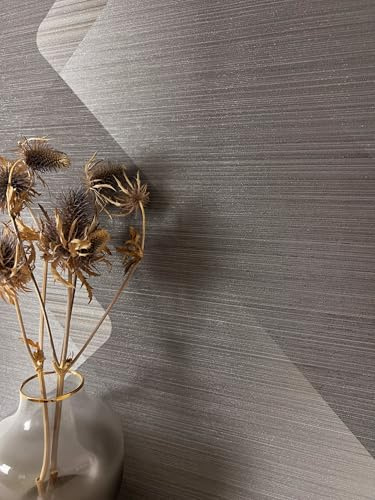 Newroom Vliestapete Anthrazit Rautenmuster Tapete Wohnzimmer | Feiner Glanzschimmer, changierende Linienstruktur, grafische Diamantformen, kühles Grau, Mustertapete für Büro Schlafzimmer