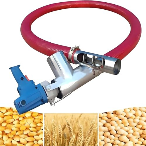 HajMyrdonyx Transportador Tornillo Sinfín Bombeo Granos, Equipo Portátil Transferencia Polvo 1500 W, Transportador Polvo Arena Y Cemento Agrícola, Máquina Alimentadora Tornillo Alta Resistencia 1.5ｍ