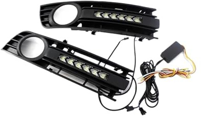 Car Front Fog Light Daytime Running Light Grille Fog Light Frame For A4 B6 2001 2002 2003 2004 2005 8E0807681 8E0807682 A
