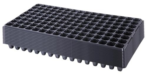 Baoblaze 12 Piezas Bandejas para Semilleros Germinación Plantación Propagación Reutilizable de PP para Jardinería en Casa Producción en Invernadero Y Cultivo D, 128 Celdas