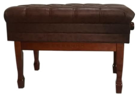 Pianopallar, Flerfärgad dubbelpianobänk med förvaring, 330 pund belastning, for klaviaturpiano Guzheng gitarr(Teak Color)
