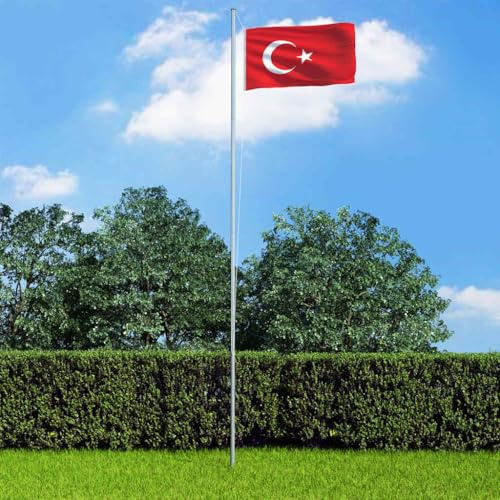 Ziaphsol Bandiera della Turchia, 90 x 150 cm, in 100% poliestere, con occhielli in ottone, bordi rinforzati, ideale per giardino, balcone, terrazza, feste, festival, club, decorazione per esterni