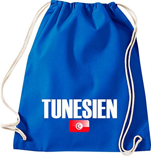 Shirtstown Sac de gym Motif Pays de Tunisie Football Club Sport Gym Sac de sport Couleur Royal