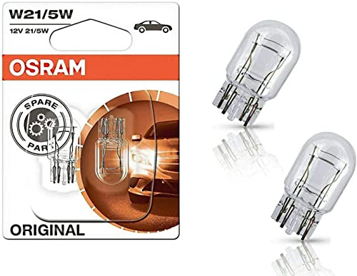 2x Osram Original W21/5W 12V W3x16q 7515-02B Ersatz Halogen Birne für Bremslicht Tagfahrlicht Hecklicht Parklicht E-geprüft