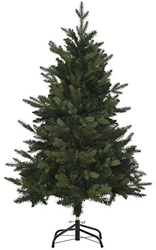 HOMCOM Künstlicher Weihnachtsbaum 120 cm mit 657 Spitzen Metallständer | Künstlich Tannenbaum, Christbaum, Weihnachtsdeko, für Drinnen